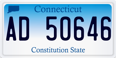 CT license plate AD50646
