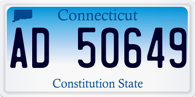CT license plate AD50649