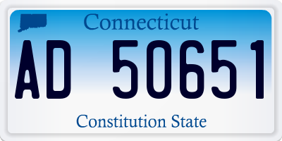 CT license plate AD50651