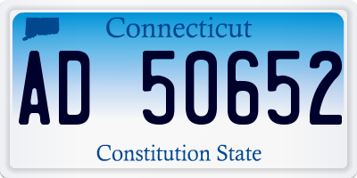CT license plate AD50652