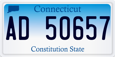 CT license plate AD50657