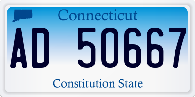 CT license plate AD50667