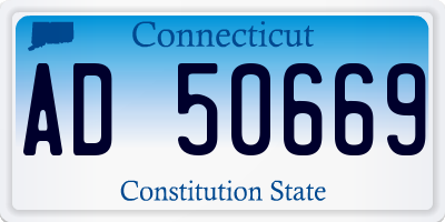 CT license plate AD50669