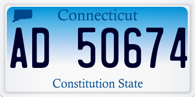 CT license plate AD50674