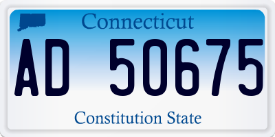 CT license plate AD50675