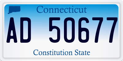 CT license plate AD50677