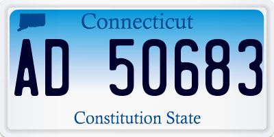 CT license plate AD50683