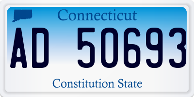 CT license plate AD50693