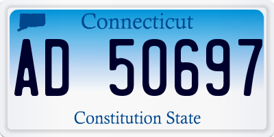 CT license plate AD50697