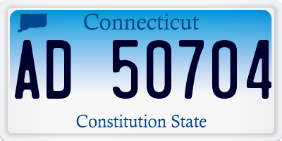 CT license plate AD50704