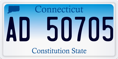 CT license plate AD50705
