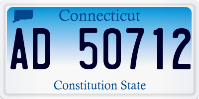 CT license plate AD50712