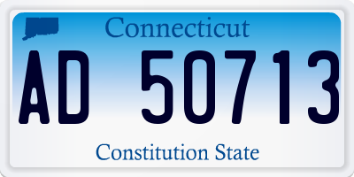 CT license plate AD50713