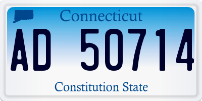 CT license plate AD50714