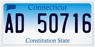CT license plate AD50716