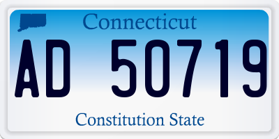 CT license plate AD50719