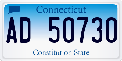 CT license plate AD50730