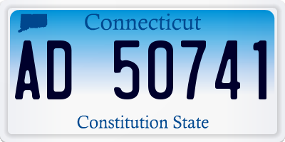 CT license plate AD50741