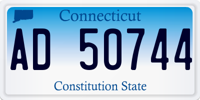 CT license plate AD50744