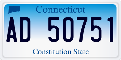 CT license plate AD50751