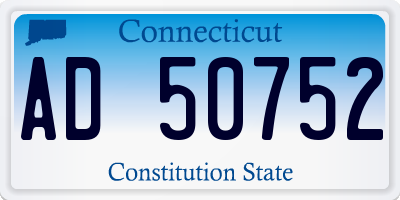 CT license plate AD50752