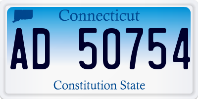 CT license plate AD50754