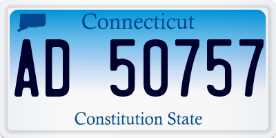 CT license plate AD50757