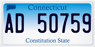 CT license plate AD50759