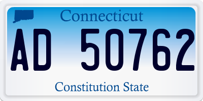 CT license plate AD50762