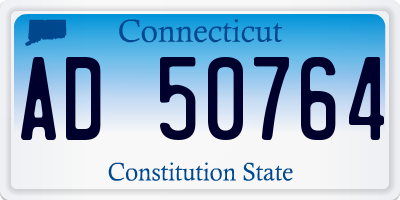 CT license plate AD50764