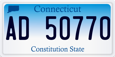 CT license plate AD50770