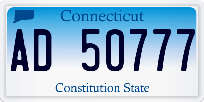 CT license plate AD50777