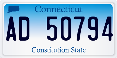 CT license plate AD50794