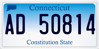 CT license plate AD50814