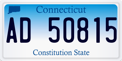 CT license plate AD50815