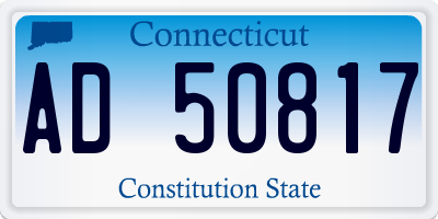 CT license plate AD50817