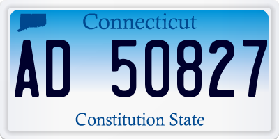 CT license plate AD50827