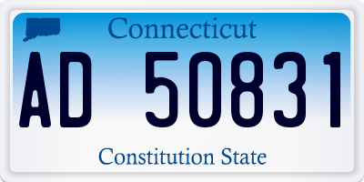 CT license plate AD50831