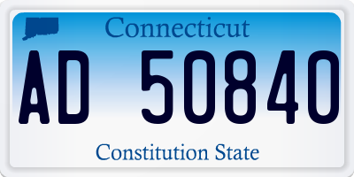 CT license plate AD50840