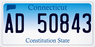 CT license plate AD50843