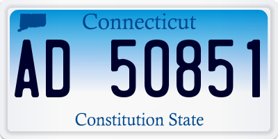 CT license plate AD50851