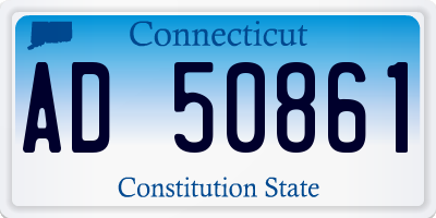 CT license plate AD50861