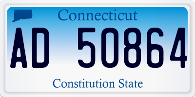 CT license plate AD50864