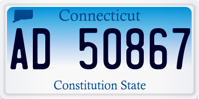 CT license plate AD50867