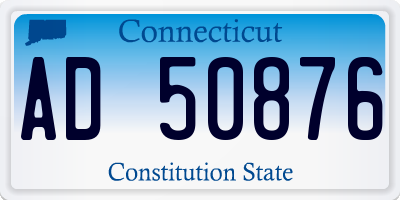 CT license plate AD50876