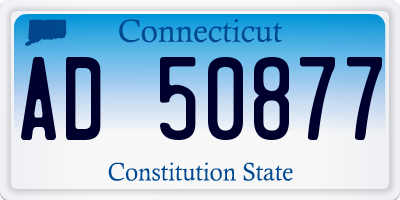 CT license plate AD50877