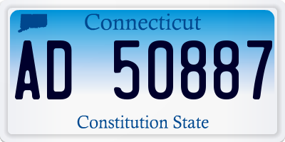 CT license plate AD50887