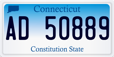 CT license plate AD50889