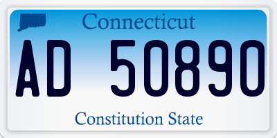CT license plate AD50890