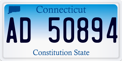 CT license plate AD50894